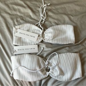 White Fox Hello Sunshine Bandeau Bikini Top White